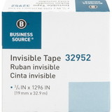 Business Source Invisible Tape Dispenser Refill Roll, BSN32952