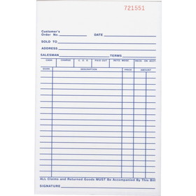 Business Source All-purpose Carbonless Forms Book, BSN39552
