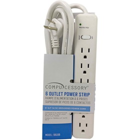 Compucessory 6-Outlet Power Strips, CCS55155