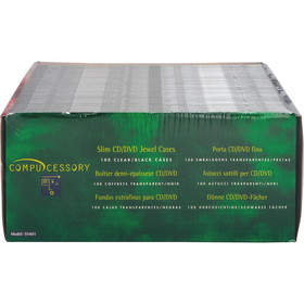 Compucessory Slim CD/DVD Jewel Cases, CCS55401
