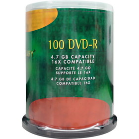 Compucessory DVD Recordable Media - DVD-R - 16x - 4.70 GB - 100 Pack, CCS72103