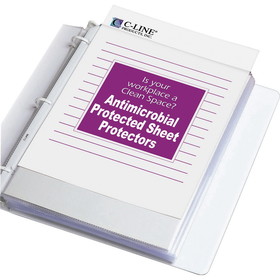 C-Line Heavyweight Poly Sheet Protectors with Antimicrobial Protection