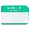 C-line Hello badges, 3.50" Width x 2.25" Length - 100 / Box - Rectangle - Green, Price/BX