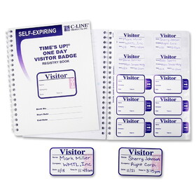 C-Line Time's Up! Self-Expiring Visitor Badges with Registry Log