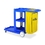 Continental Janitorial Cart, 25 gal Capacity - 8", 3" Caster - Plastic, Vinyl - 38" x 55" x 30" x 38" - Blue, Price/EA
