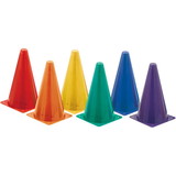 Champion Sports 9 Inch High Visibility Plastic Cone Set