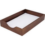Carver Walnut Finish Solid Wood Desk Trays, CVRCW07222