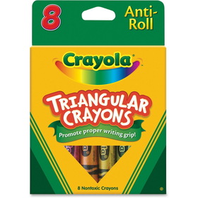 Crayola Triangular Anti-roll Crayons, CYO52-4008
