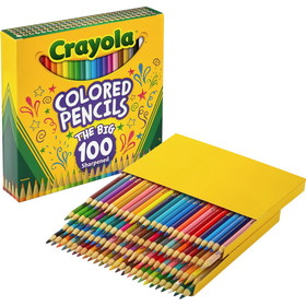 Crayola 100-count Colored Pencils - Unique Colors - Pre-sharpened