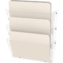 Deflecto DocuPocket Letter Size Wall Pockets, 3 Pocket(s) - Plastic - Clear