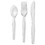 Dixie Heavyweight Disposable Forks, Knives & Teaspoons Keeper Pack Grab-N-Go by GP Pro, DXECH0180DX7