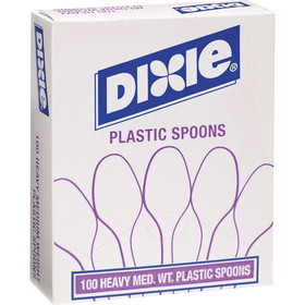 Dixie Heavy Medium-weight Disposable Soup Spoons Grab-N-Go by GP Pro, DXESM207