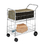 Fellowes Mail Cart, 200 lb Capacity - 2 x 10", 2 x 4" Caster - Steel - 21.5" x 37.5" x 39.5" - Chrome, Price/EA