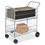 Fellowes Mail Cart, 200 lb Capacity - 2 x 10", 2 x 4" Caster - Steel - 21.5" x 37.5" x 39.5" - Chrome, Price/EA
