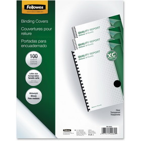 Fellowes Crystals? Clear PVC Covers - Letter, 100 pack