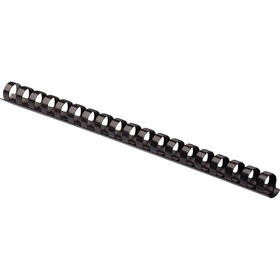 Fellowes Plastic Combs - Round Back, 3/8" , 55 sheets, Black, 100 pk