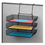Fellowes Mesh Partition Additions Triple Tray, Partition-mountable - 14.8" Height x 11.1" Width x 14" Depth - 3 Pocket(s) - 3 Tier(s) - Black, Price/EA