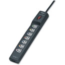 Fellowes 7-outlet surge protector (1600 Joules). 12' cord & phone/DSL protection. $75,000 warranty, 7 x AC Power - 1600 J