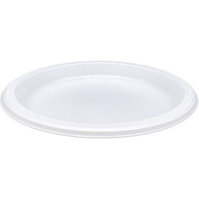 Genuine Joe Reusable/Disposable Plate, 10.25" Diameter Plate - Plastic Plate - 125/Pack