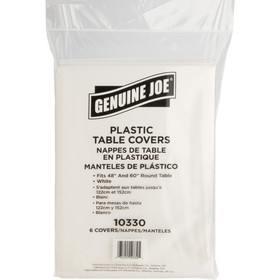 Genuine Joe Plastic Round Tablecovers, GJO10330