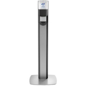 PURELL&#174; MESSENGER ES6 Silver Panel Floor Stand with Dispenser