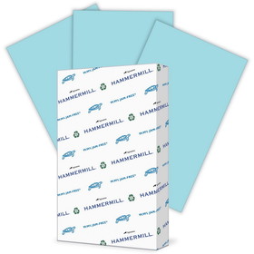 Hammermill Paper for Copy 8.5x14 Laser, Inkjet Colored Paper - Blue - Recycled - 30%