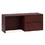 HON 10700 Series Left Pedestal Credenza with Lateral File, 72" Width x 24" Depth x 29.5" Height - 2 x File Drawer(s) - Single Pedestal on Left Side - Waterfall Edge - Wood - Laminate, Mahogany, Price/EA