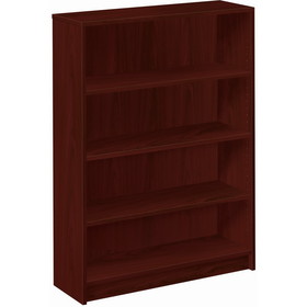 HON 1870 Series Bookcase, 36" x 11.5" x 48.8" - Wood, Hardboard, Particleboard - 4 x Shelf(ves) - Abrasion Resistant, Stain Resistant, Leveling Glide - Mahogany