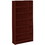 HON 1870 Series Bookcase, 36" x 11.5" x 72.6" - Wood, Hardboard, Particleboard - 6 x Shelf(ves) - Stain Resistant, Abrasion Resistant, Leveling Glide - Mahogany, Price/EA