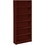 HON 1870 Series Bookcase, 36" x 11.5" x 84" - Wood, Hardboard, Particleboard - 6 x Shelf(ves) - Abrasion Resistant, Stain Resistant, Leveling Glide - Mahogany, Price/EA