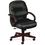 HON Pillow-Soft 2192 Managerial Mid Back Chair, Black - Leather Black, Foam Seat - Upholstery Back - Wood Mahogany Frame - 26.3" x 28.8" x 41.8" Overall Dimension, Price/EA