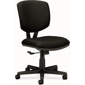 HON Volt 5701 Basic Swivel Task Chair, Polyester Black Seat - Black Frame - 25.8" x 25.8" x 40" Overall Dimension
