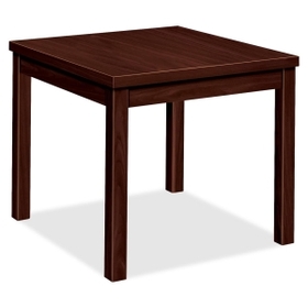HON Reception Table, Square - 24" x 24" x 20" - Particleboard - Mahogany