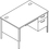 HON Mentor Single Pedestal Desk, Rectangle - 1 Pedestals - 48" x 30" x 29.5" - Metal, Particleboard - Natural Maple Leg, Price/EA