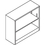HON Metal Bookcase, 34.5" x 12.6" x 29" - Steel - 2 x Shelf(ves) - Rust Resistant, Heavy Duty - Black, Price/EA