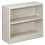 HON Metal Bookcase, 34.5" x 12.6" x 29" - Steel - 2 x Shelf(ves) - Rust Resistant, Heavy Duty - Light Gray, Price/EA