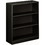 HON Metal Bookcase, 34.5" x 12.6" x 41" - Steel - 3 x Shelf(ves) - Rust Resistant, Heavy Duty - Black, Price/EA