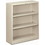 HON Metal Bookcase, 34.5" x 12.6" x 41" - Steel - 3 x Shelf(ves) - Rust Resistant, Heavy Duty - Gray, Price/EA