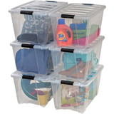 IRIS Stackable Clear Storage Boxes