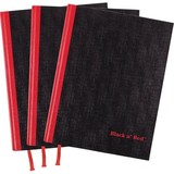 Black n' Red Casebound Hardcover Notebook 3-pack