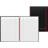 Black n' Red Wirebound Poly Notebook with Front Pocket