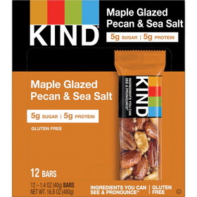 KIND Maple Glazed Pecan/Sea Salt Nut/Spice Bars