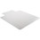 Lorell Economy Weight Chair Mat, Carpeted Floor - 53" Length x 45" Width x 95 mil Thickness Overall - 12" Length x 25" Width Lip - Vinyl - Clear, Price/EA