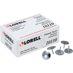 Lorell 5/16" Steel Thumb Tacks, LLR10110