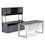 Lorell Relevance Series Charcoal Laminate Office Furniture Hutch, Price/EA