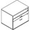 Lorell Walnut Open Shelf File Cabinet Credenza - 2-Drawer, Price/EA