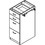 Lorell Walnut Laminate 4-drawer File Cabinet, Price/EA