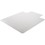 Lorell PlushMat Chair Mat, 48" Length x 36" Width x 0.13" Thickness Overall - 10" Length x 19" Width Lip - Vinyl - Clear, Price/EA