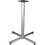 Lorell Silver Bistro-height X-leg Table Base, LLR34431