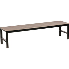 Lorell Charcoal Faux Wood Outdoor Bench, LLR42689